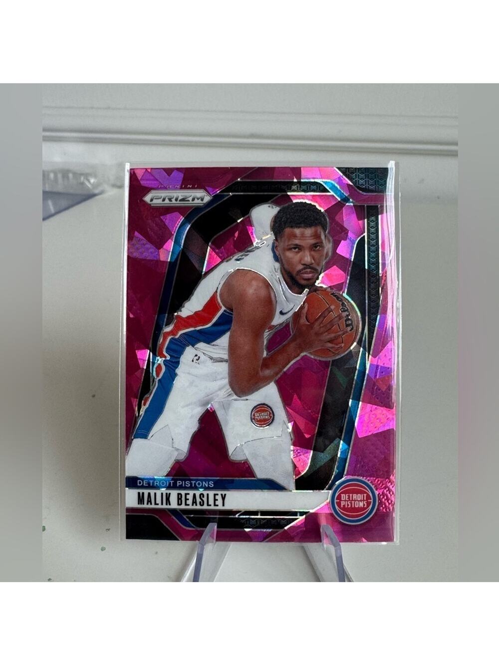2024 2025 Panini Prizm Malik Beasley Pink Cracked Ice Prizm. Mint condition